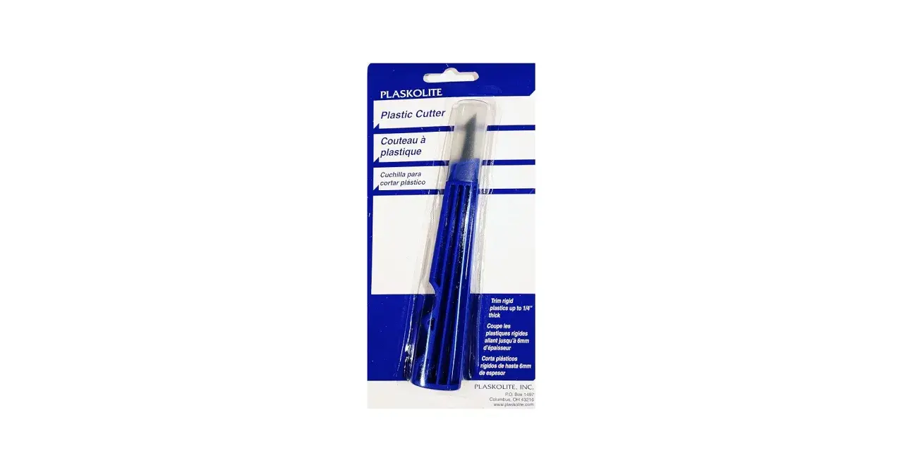 Cuchilla Plaskolite para cortar plástico duro. Ideal para plásticos rígidos de hasta 6mm.