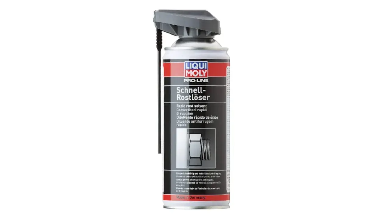 Spray Liqui Moly para saber como quitar el óxido del metal. Elimina rápidamente el óxido de piezas metálicas.