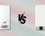 Comparativa: calentador de gas o eléctrico. Dos modelos modernos, uno de Cointra y otro de Ariston, listos para calentar tu hogar.