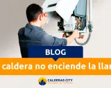 Técnico revisa caldera que no enciende la llama. Soluciones para tu hogar.