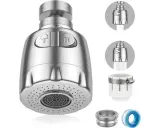 Accesorios para grifos: diferentes tipos de aireadores para grifos, con chorro de ducha y normal, adaptadores y cinta de teflón.
