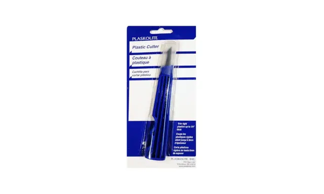 Cuchilla Plaskolite para cortar plástico duro. Ideal para plásticos rígidos de hasta 6mm.
